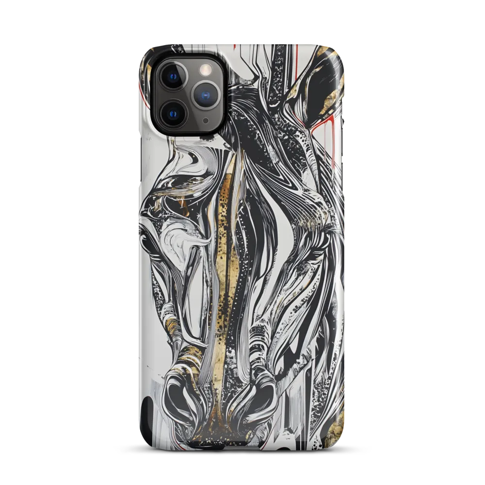 Ethereal Majesty: The Abstract Zebra | Phone Case |  11 Pro Max | Snap Case | Glossy