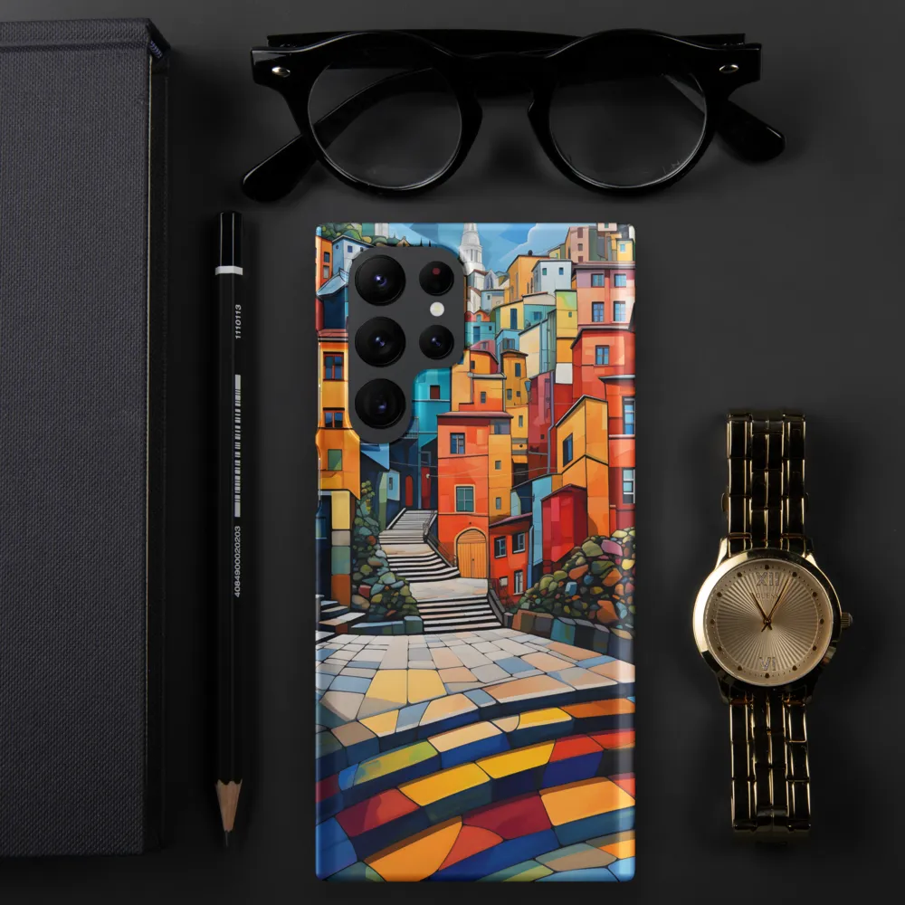 Vibrant Village: A Cubist Journey