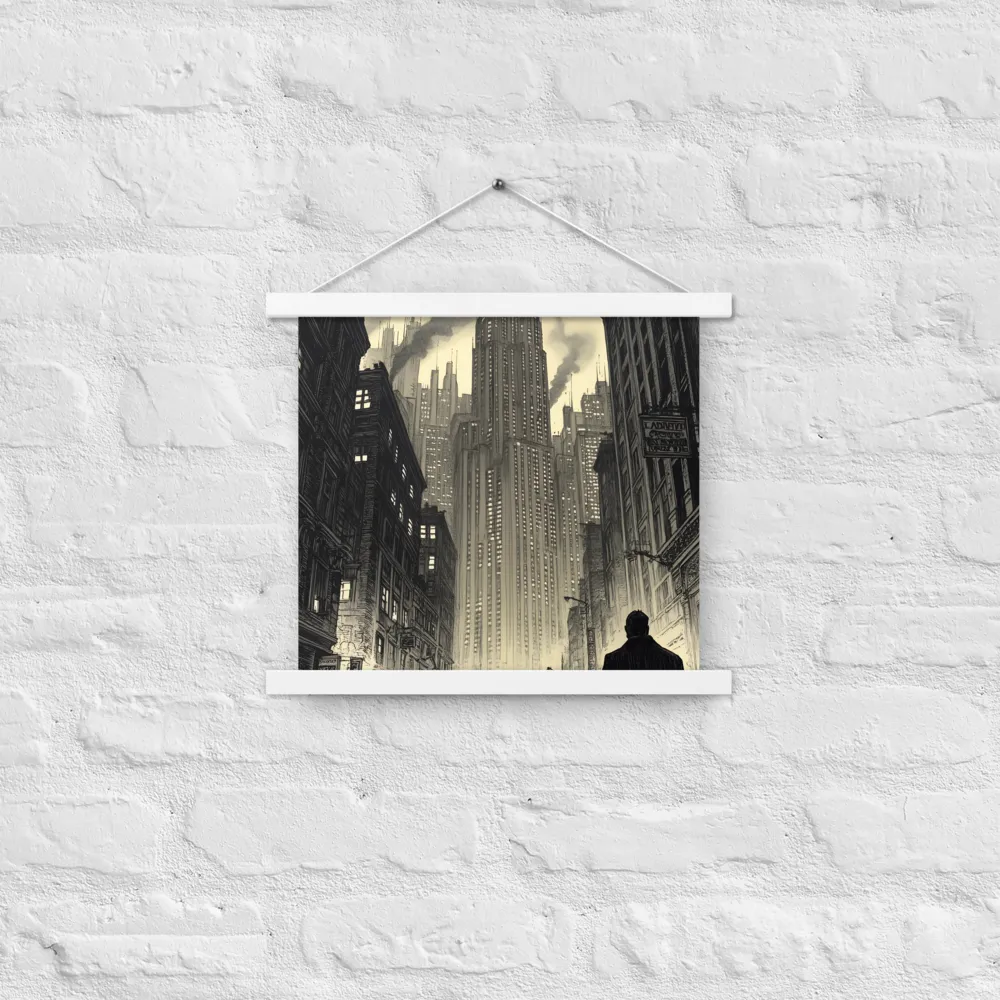 Echoes of the City | Poster With White Wood Hanger | 14″×14″