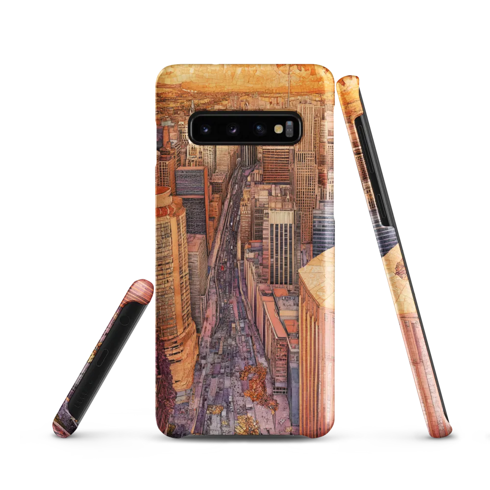 Mosaic Cityscape at Dusk