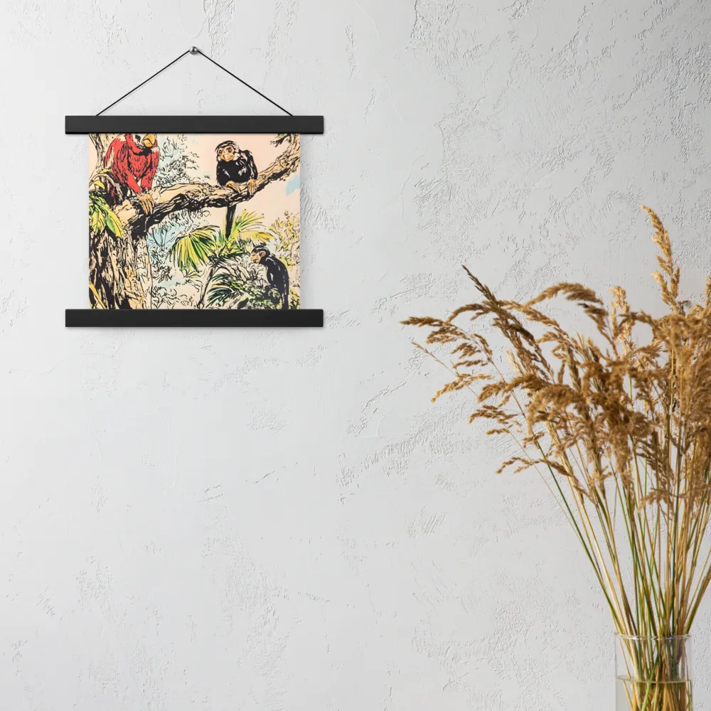 Jungle Harmony | Poster With Black Wood Hanger | 10″×10″