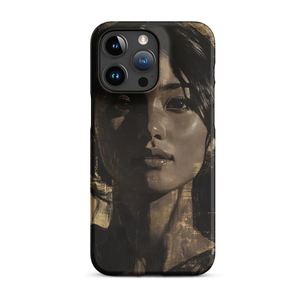 Golden Gaze: A Contemporary Portrait | Phone Case |  15 Pro Max | Snap Case | Matte