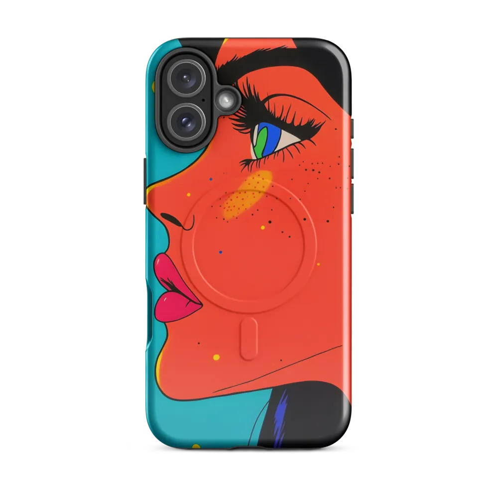 Vibrant Feminine Profile in Pop Art
