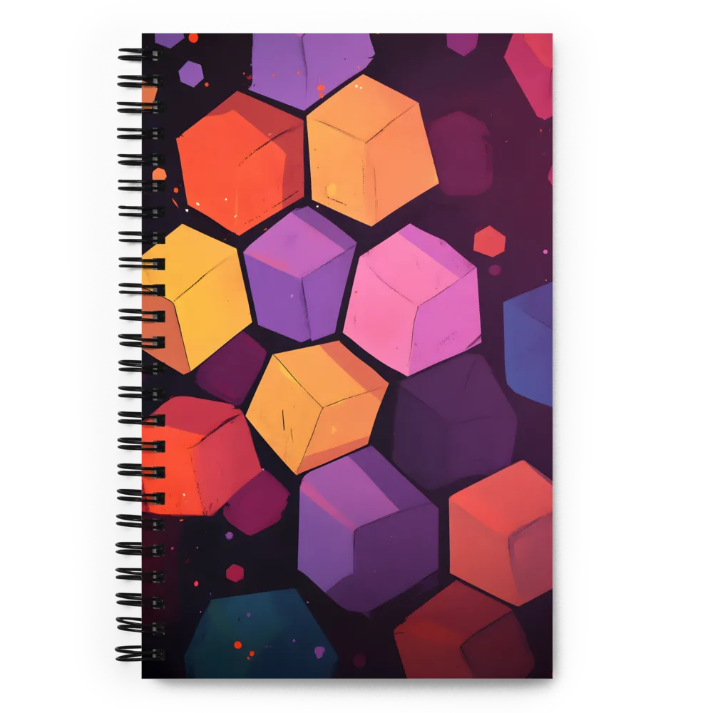 Dynamic Geometric Harmony | Spiral Notebook