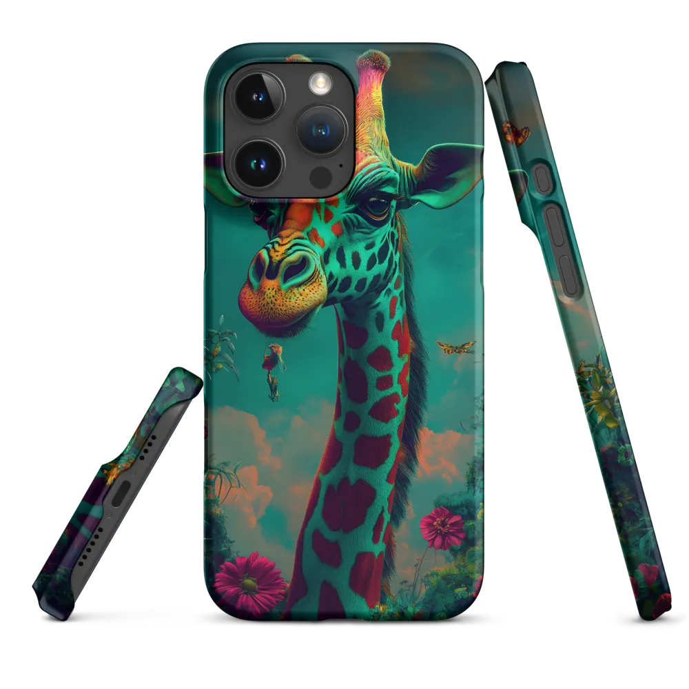 Whimsical Giraffe Among Blossoms