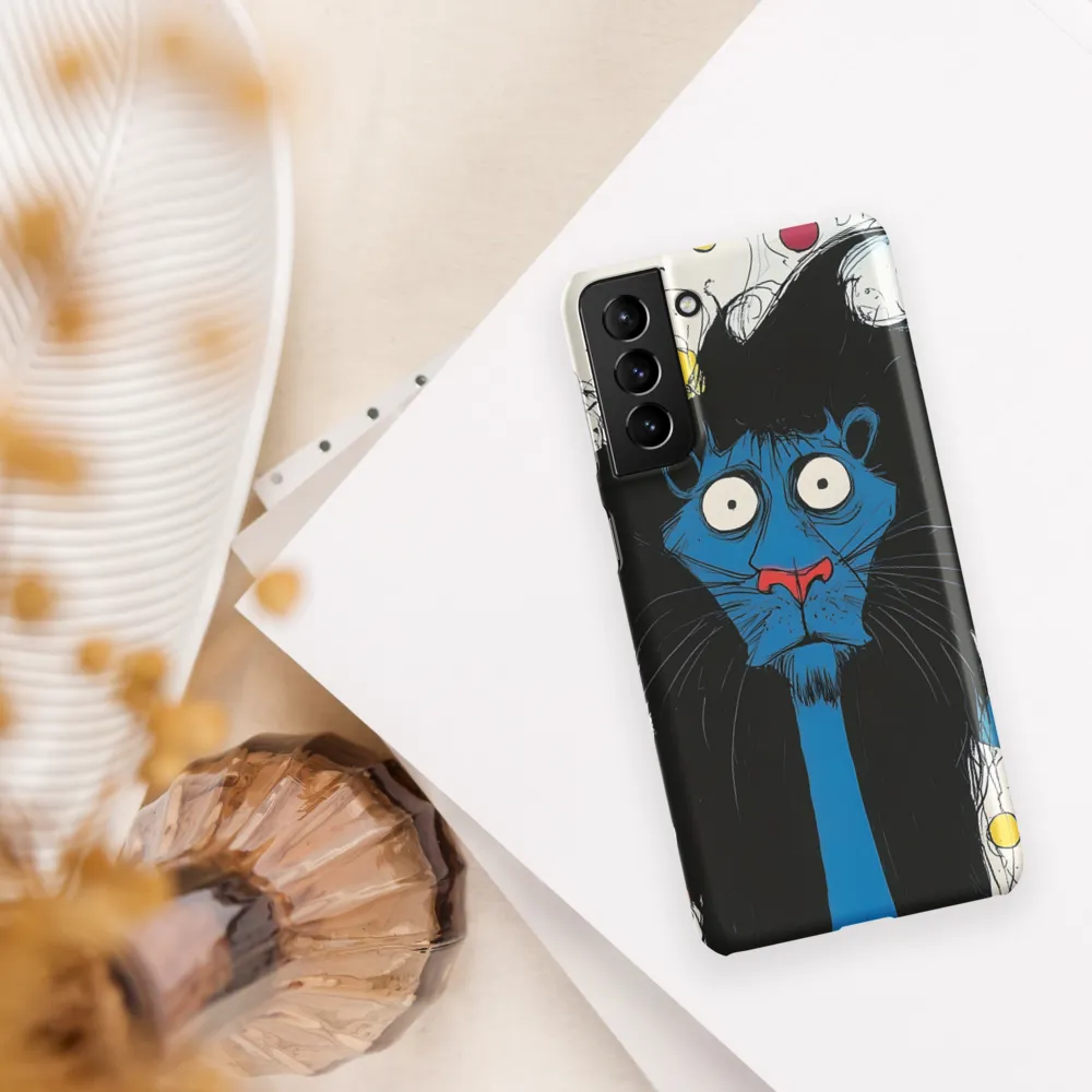 Whimsical Blue Lion