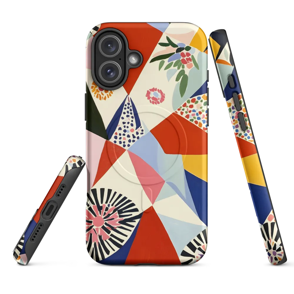 Vibrant Geometric Harmony | Phone Case |  16 Plus | MagSafe® Tough Case | Matte