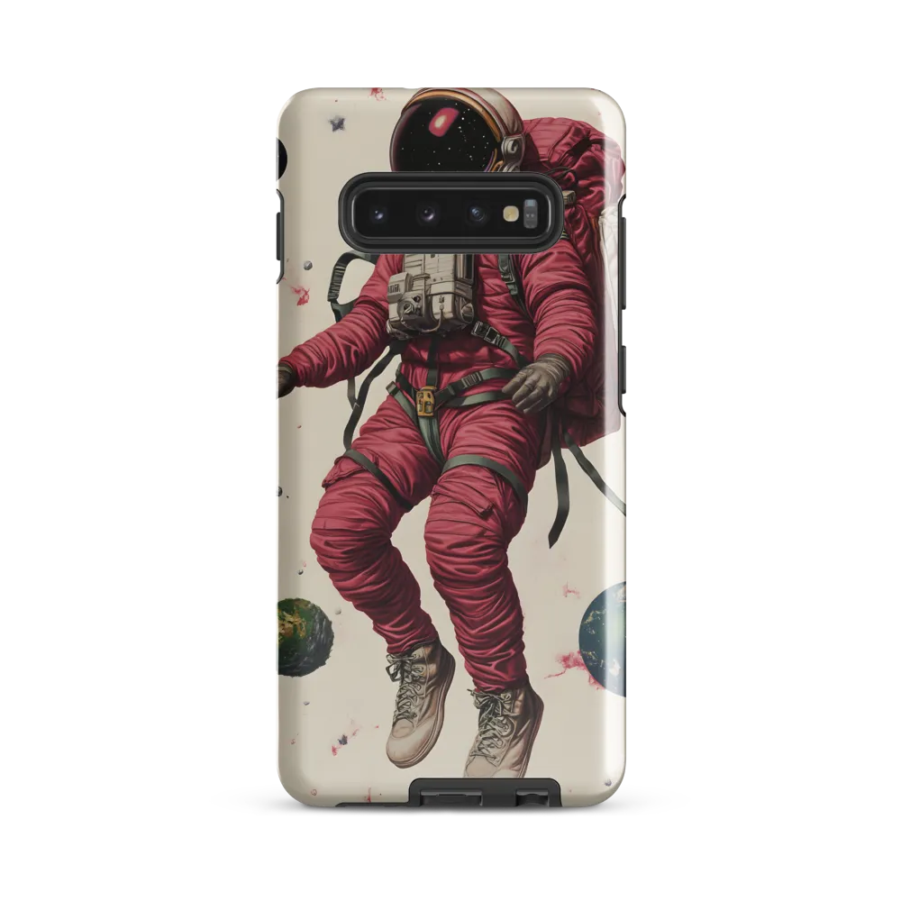 Cosmic Voyager: The Space Explorer | Phone Case |  S10 Plus | Tough Case | Glossy