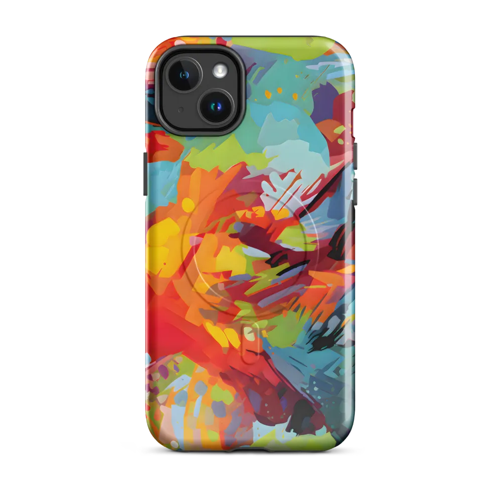 Colorful Lizard: An Abstract Adventure | Phone Case |  14 Plus | MagSafe® Tough Case | Glossy