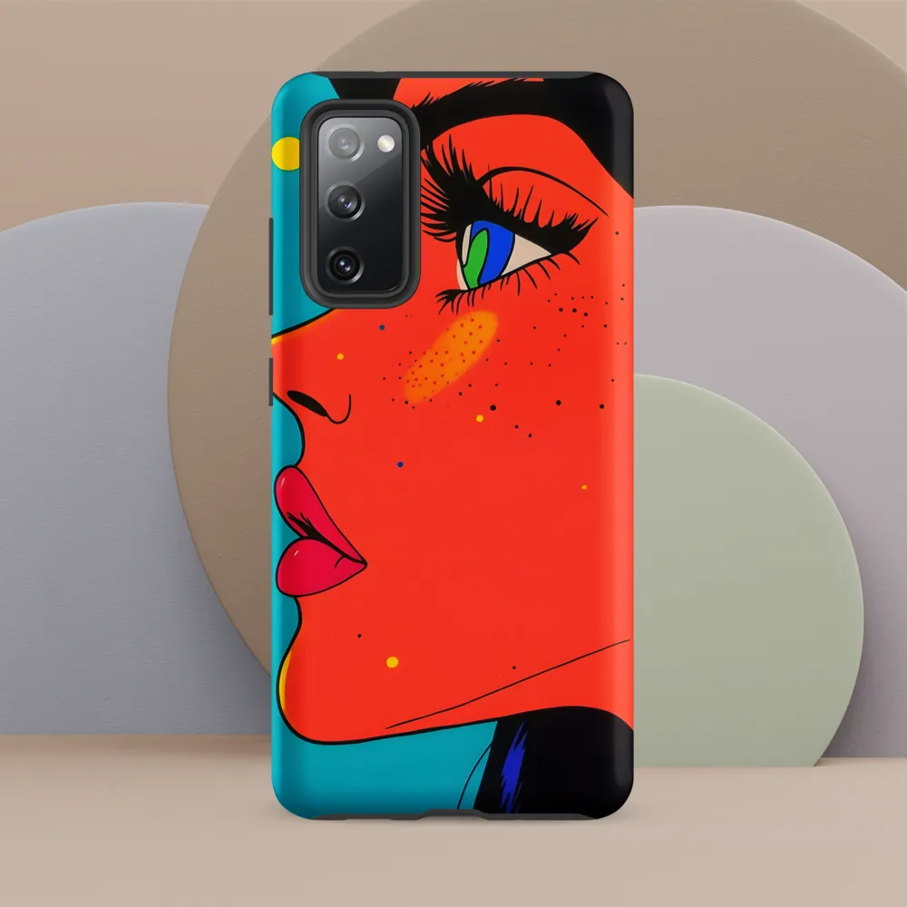 Vibrant Feminine Profile in Pop Art