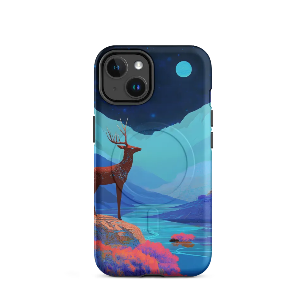 Cosmic Serenity: The Starlit Stag | Phone Case |  14 | MagSafe® Tough Case | Matte
