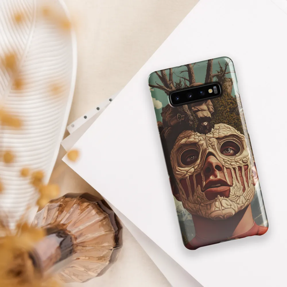 Nature's Mask: A Surreal Exploration | Phone Case |  S10 Plus | Snap Case | Glossy