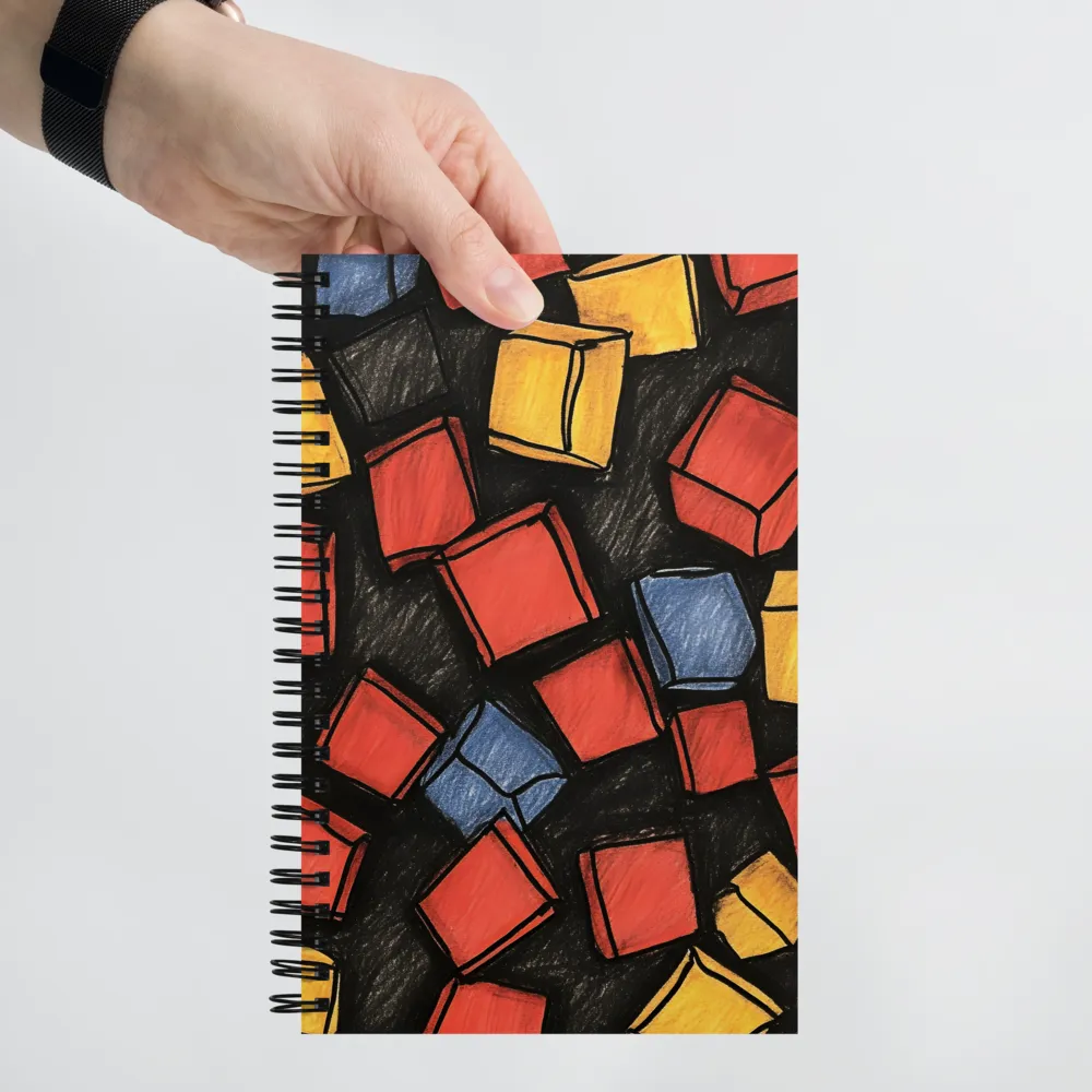 Vibrant Geometry in Motion | Spiral Notebook