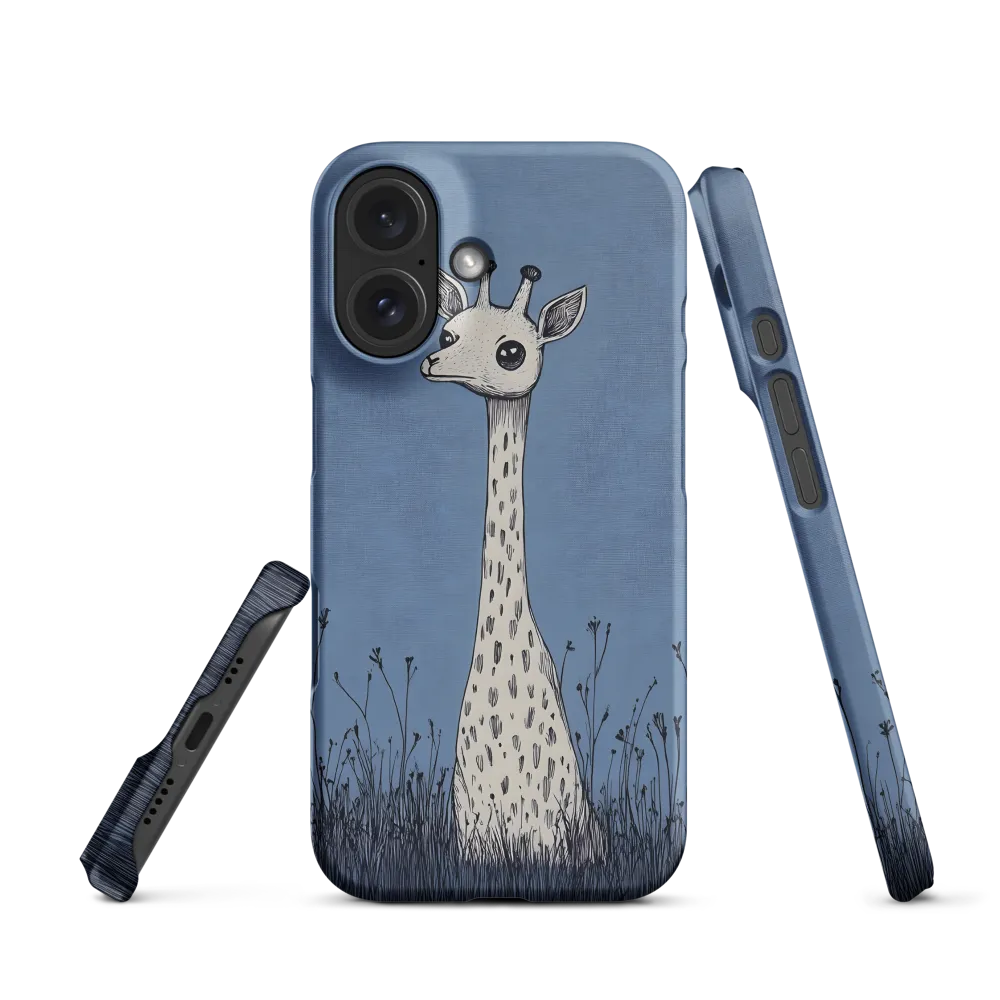Whimsical Giraffe in Blue