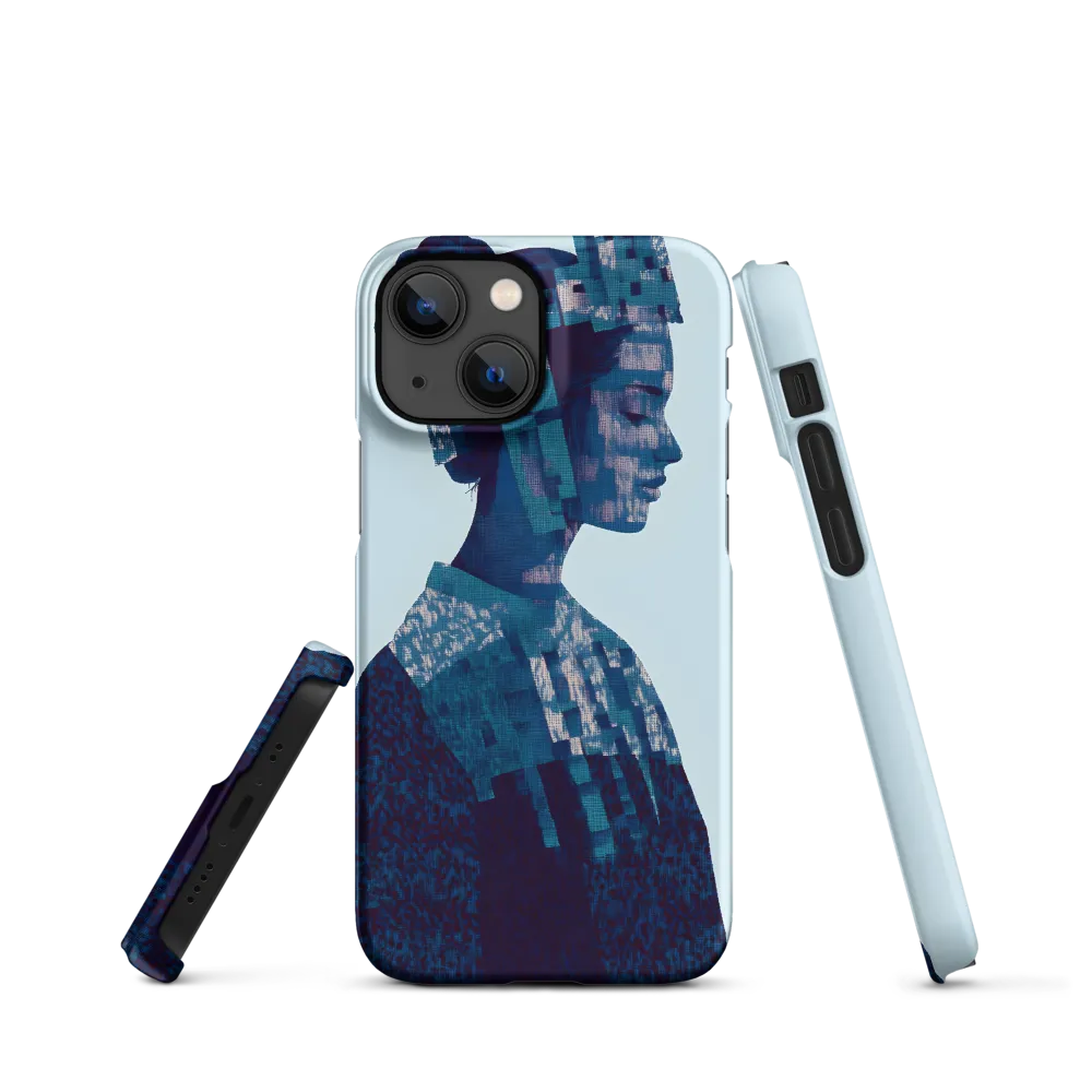 Digital Portrait in Abstract Blue