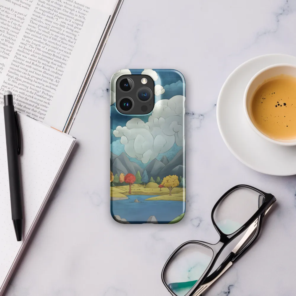 Whimsical Serenity: A Tranquil Landscape | Phone Case |  16 Pro | Snap Case | Glossy