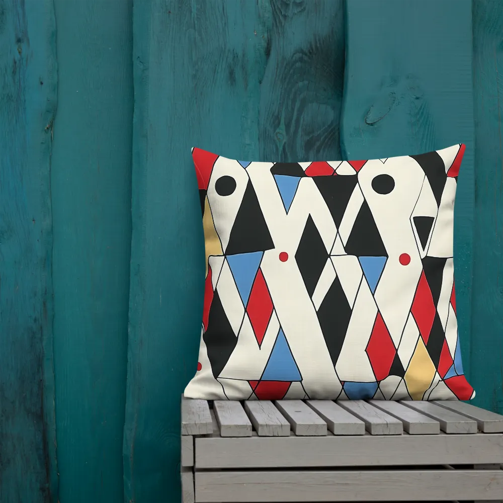 Dynamic Geometric Symphony | Pillow | 22″×22″