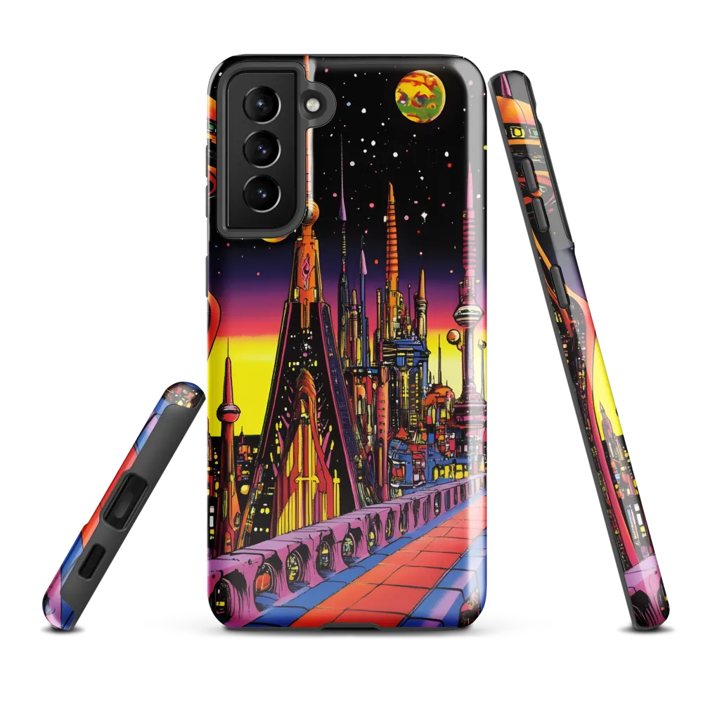 Futuristic Cosmos: A Journey Through Neon Cities