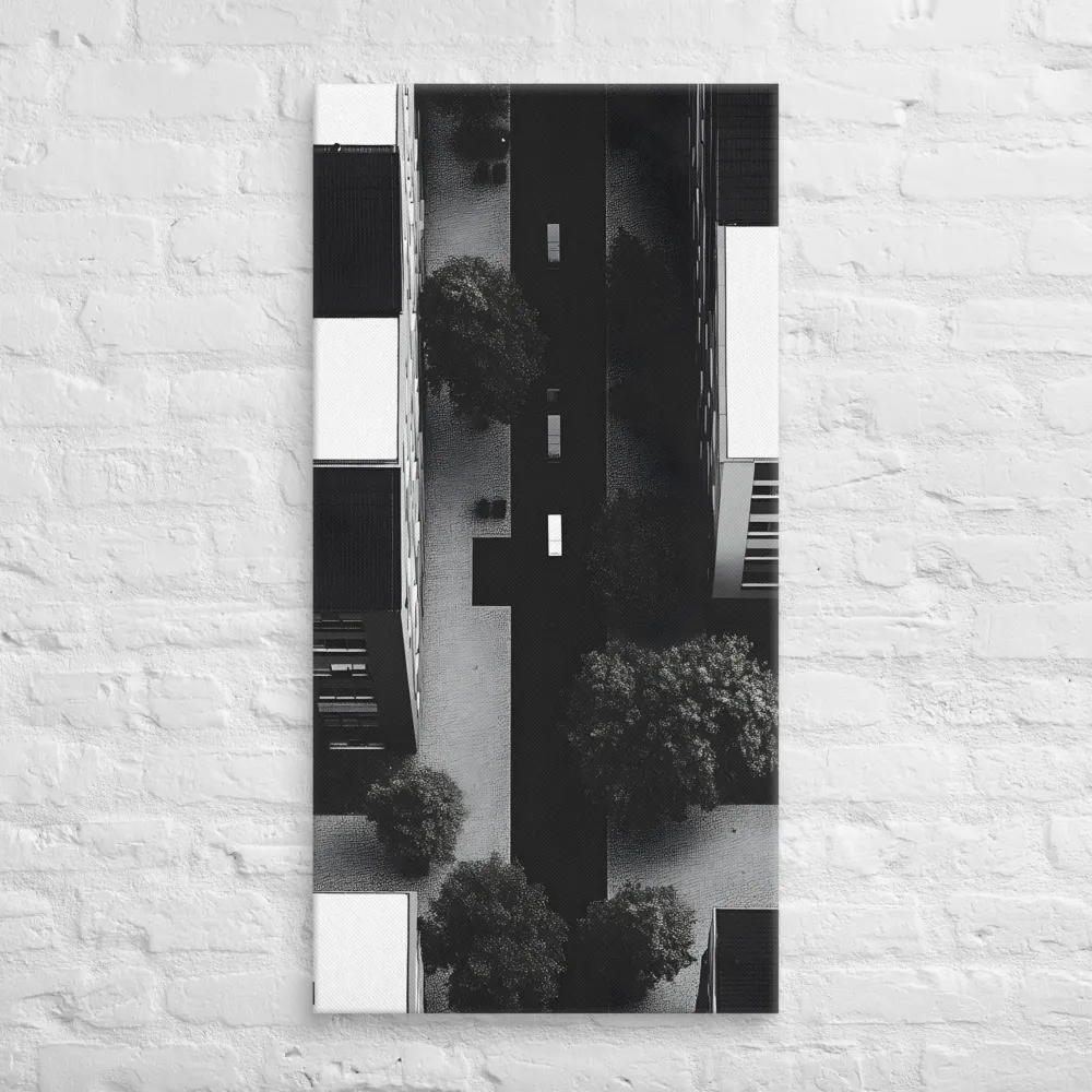 Urban Serenity from Above | Canvas | 20″×40″