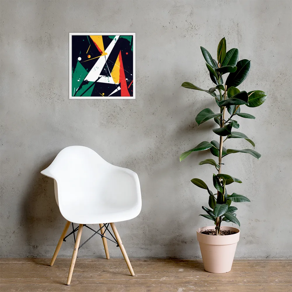 Dynamic Geometries | Poster with White Frame | 18″×18″