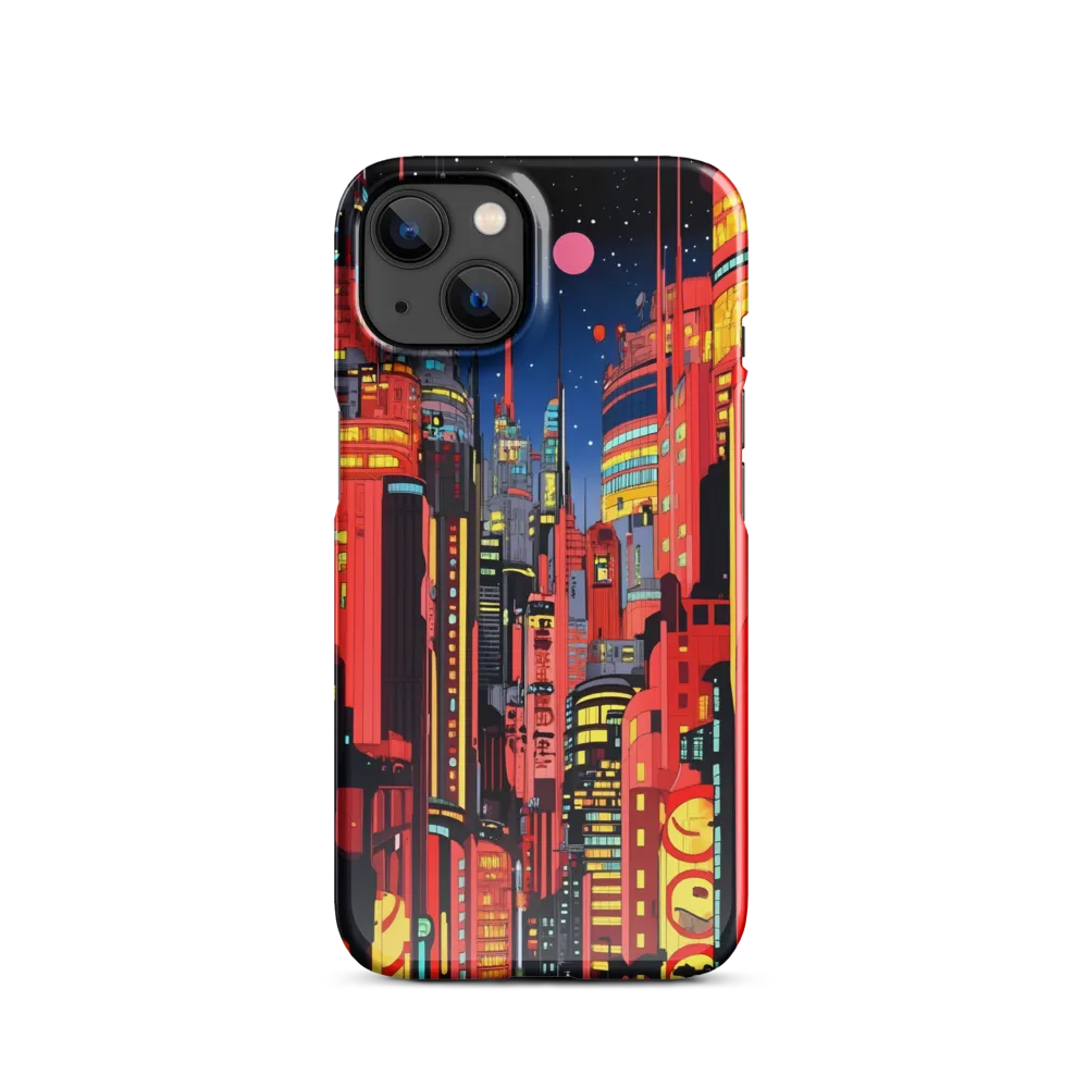 Neon Dreams: A Cyberpunk Cityscape | Phone Case |  13 | Snap Case | Glossy