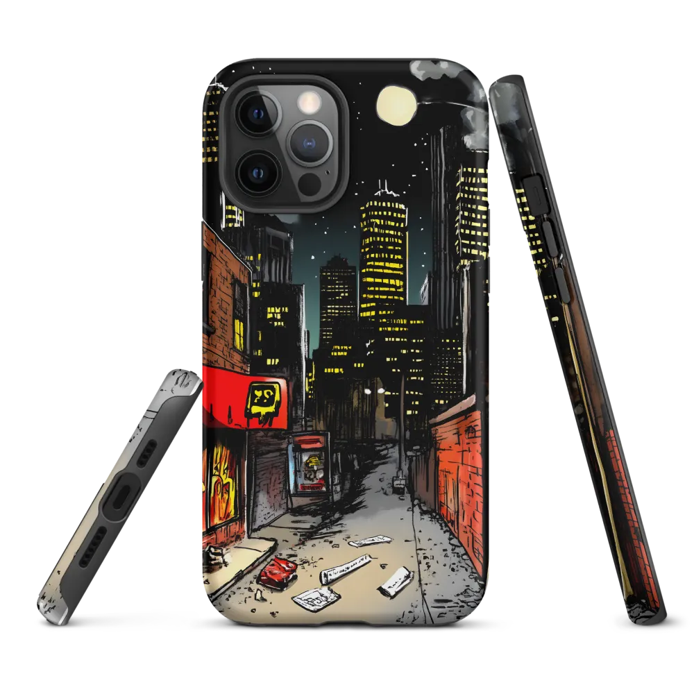 Nocturnal Cityscape: The Hidden Alley | Phone Case |  12 Pro Max | Tough Case | Matte