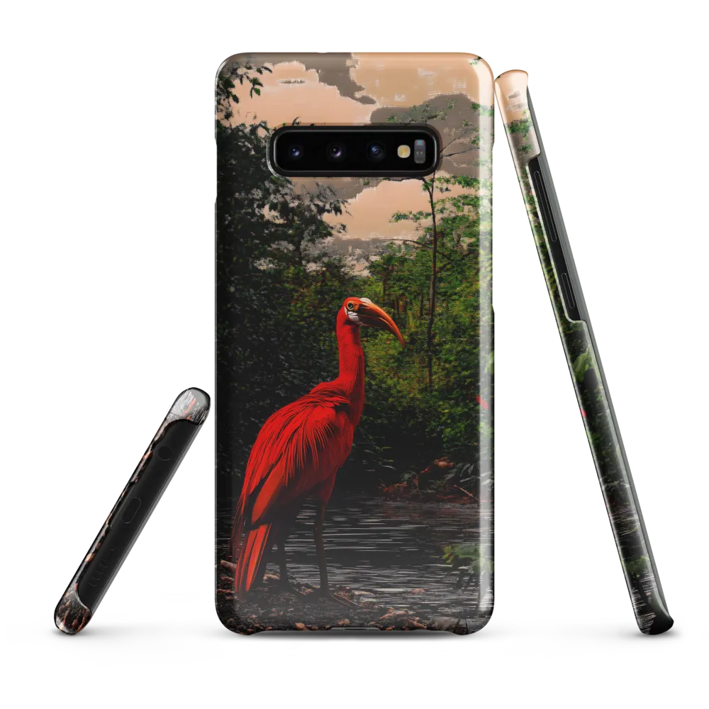 Enigmatic Elegance: The Scarlet Observer | Phone Case |  S10 Plus | Snap Case | Glossy