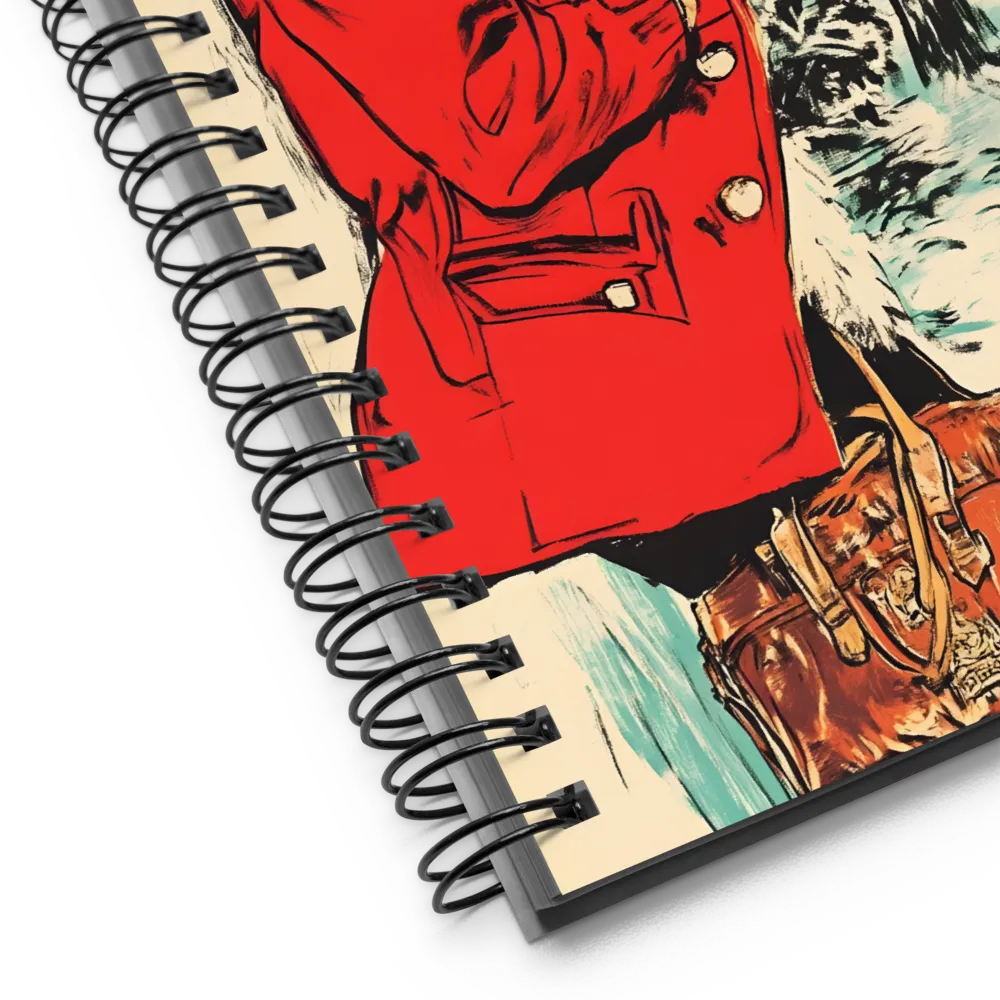 Winter Glamour in Red | Spiral Notebook