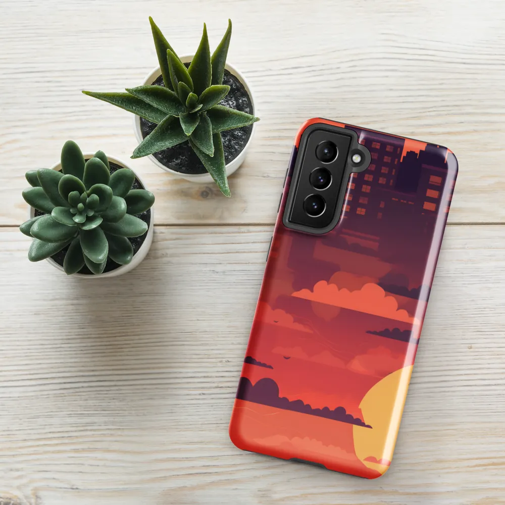 Urban Dusk: A Symphony of Cityscapes | Phone Case |  S21 | Tough Case | Glossy