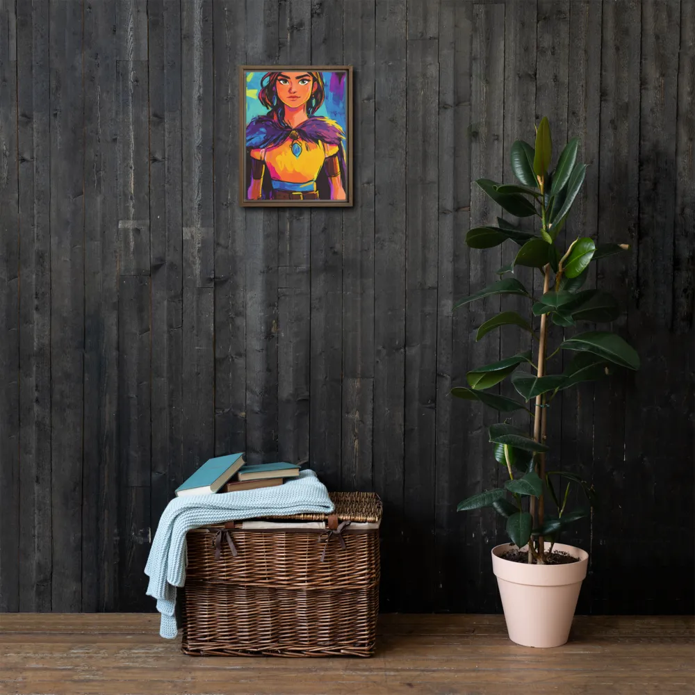Guardian of Colors | Canvas with Brown Frame | 11″×14″