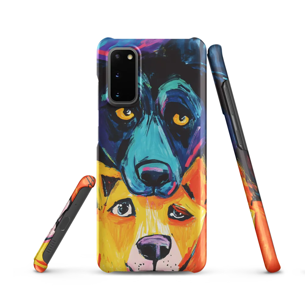 Vibrant Companions: An Expression of Canine Spirit | Phone Case |  S20 | Snap Case | Matte