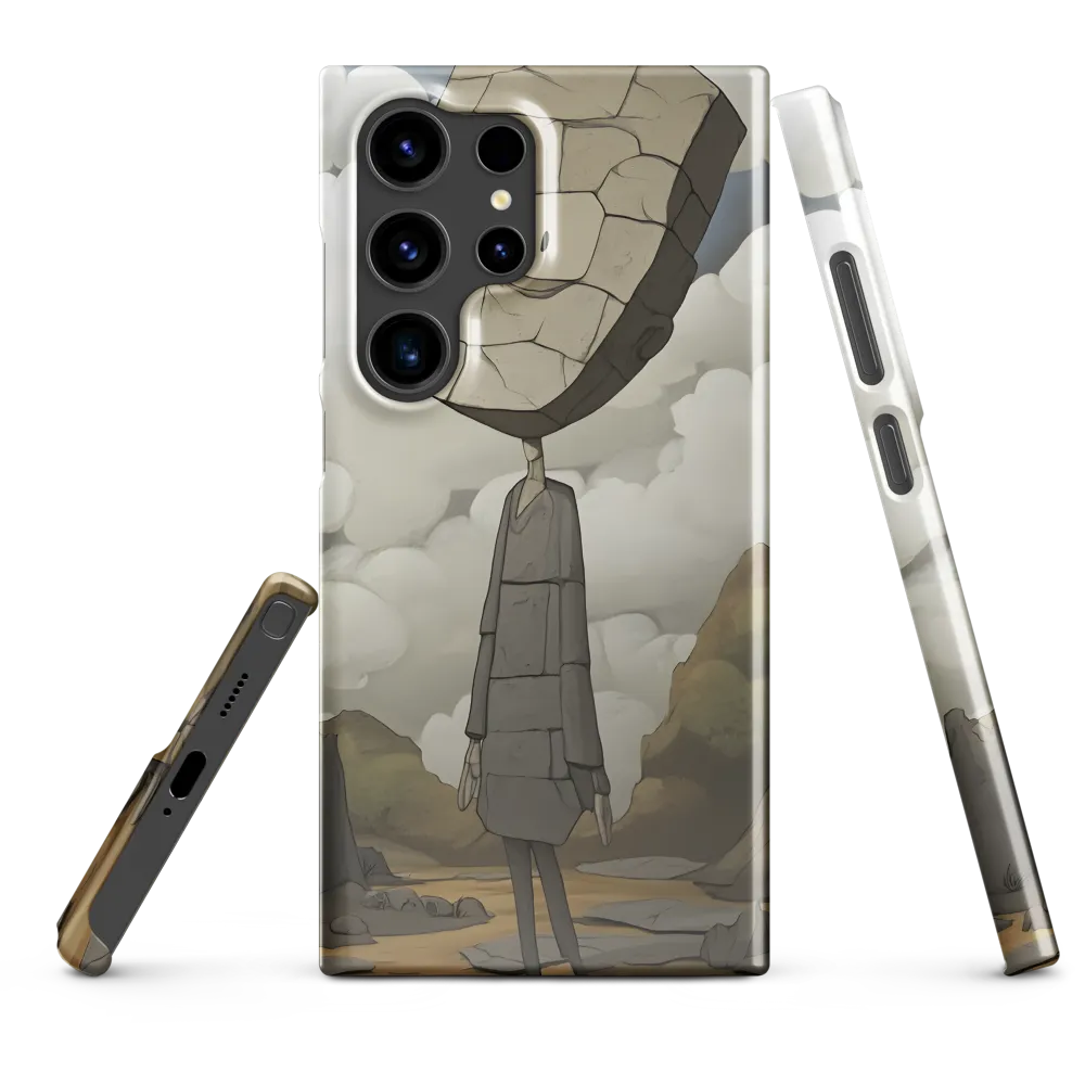 Whimsical Stone Figure in a Rocky Landscape | Phone Case |  S24 Ultra | Snap Case | Glossy