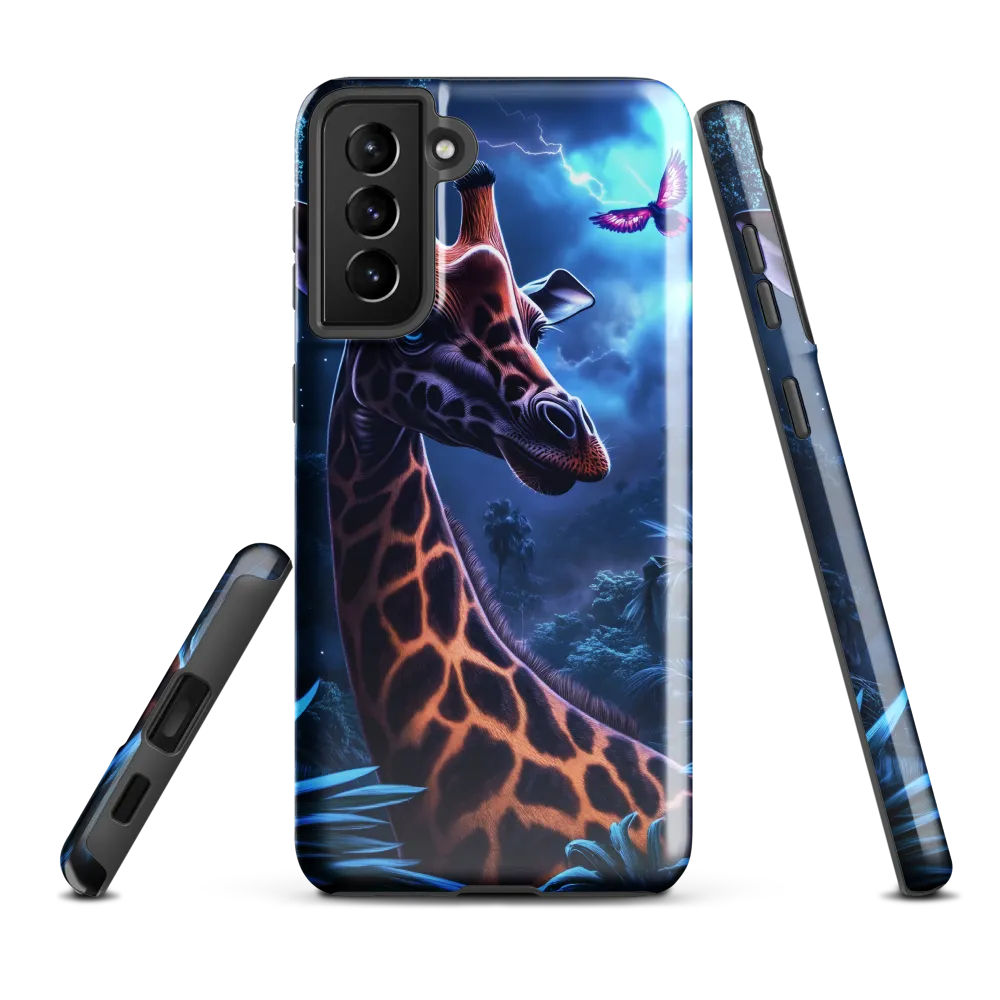 Mystical Giraffe in Twilight Jungle