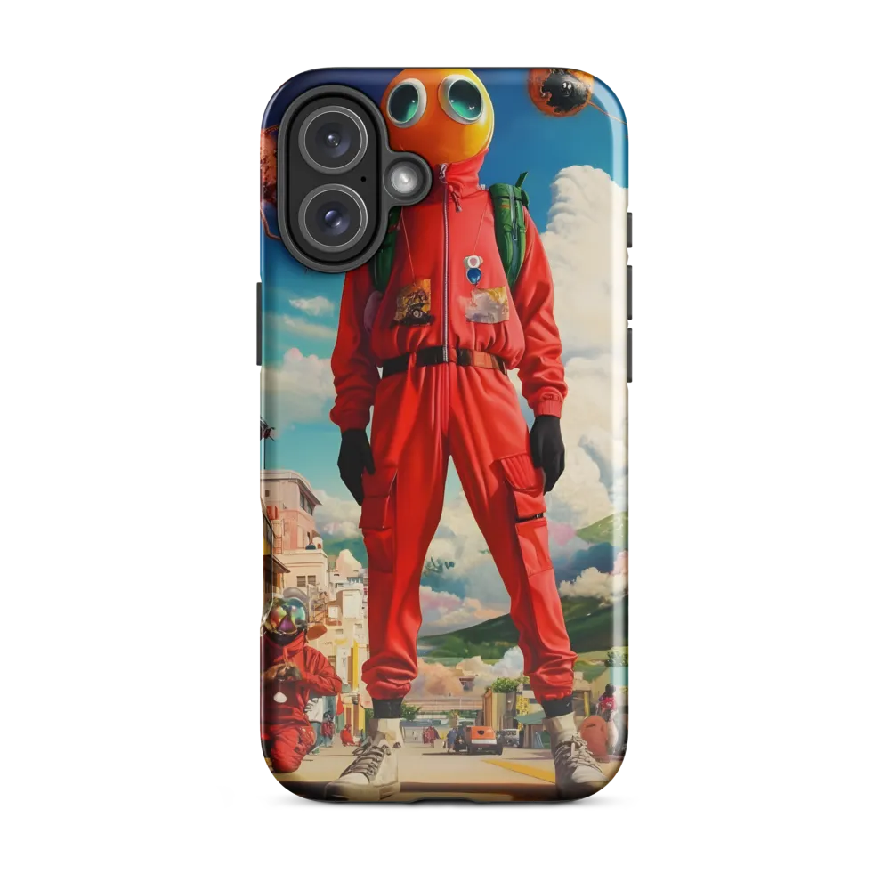 Traveler with Orange Helmet