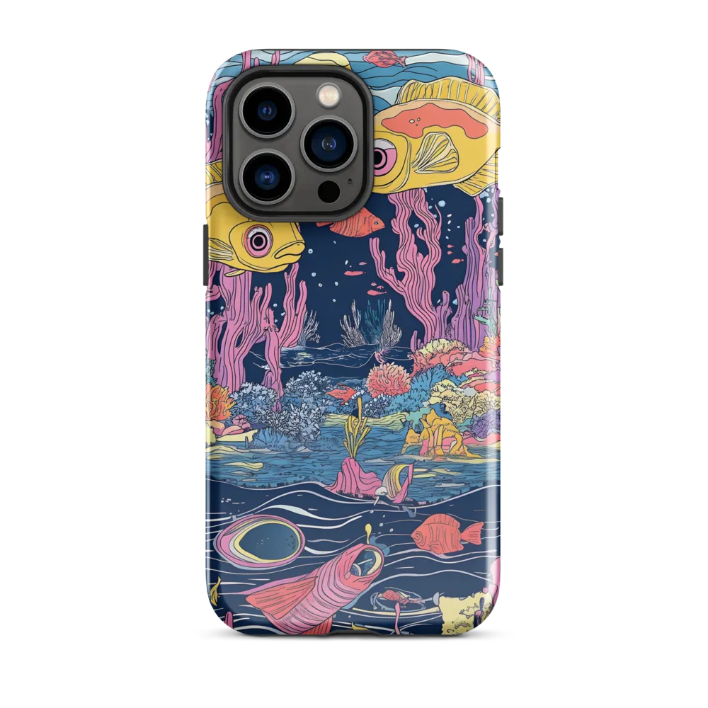 Underwater Dreamscape: A Playful Encounter | Phone Case |  14 Pro Max | Tough Case | Glossy
