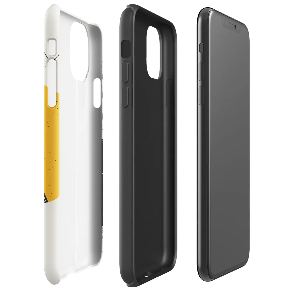 Dynamic Harmony in Black and Yellow | Phone Case |  11 Pro Max | Tough Case | Glossy