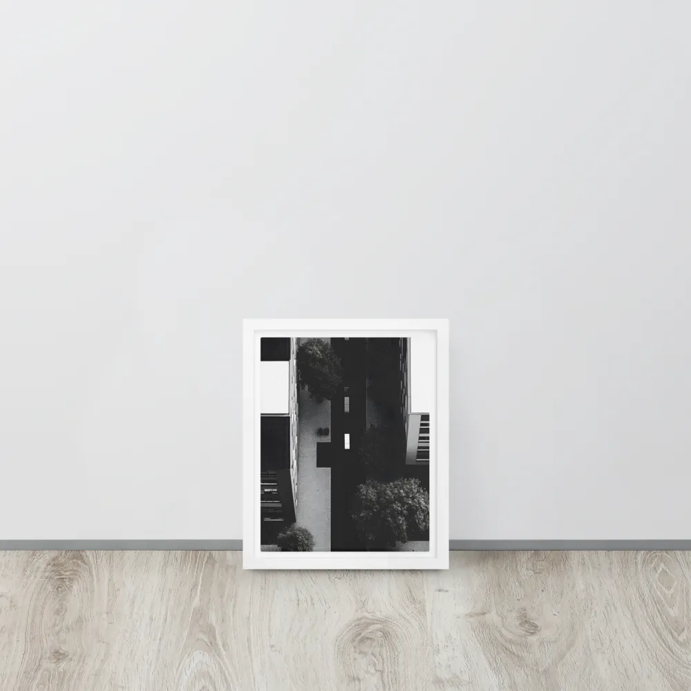 Urban Serenity from Above | Canvas with White Frame | 8″×10″