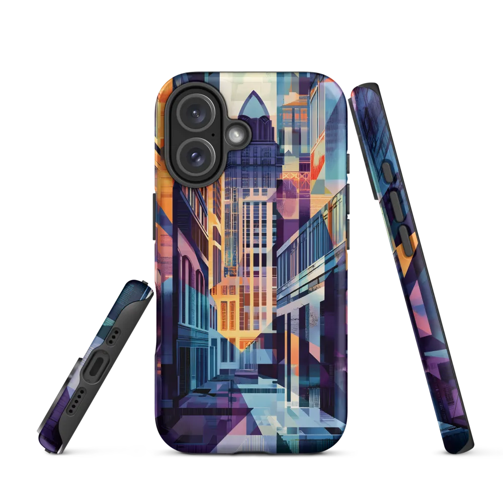 Urban Symphony: A Digital Cityscape | Phone Case |  16 | Tough Case | Matte