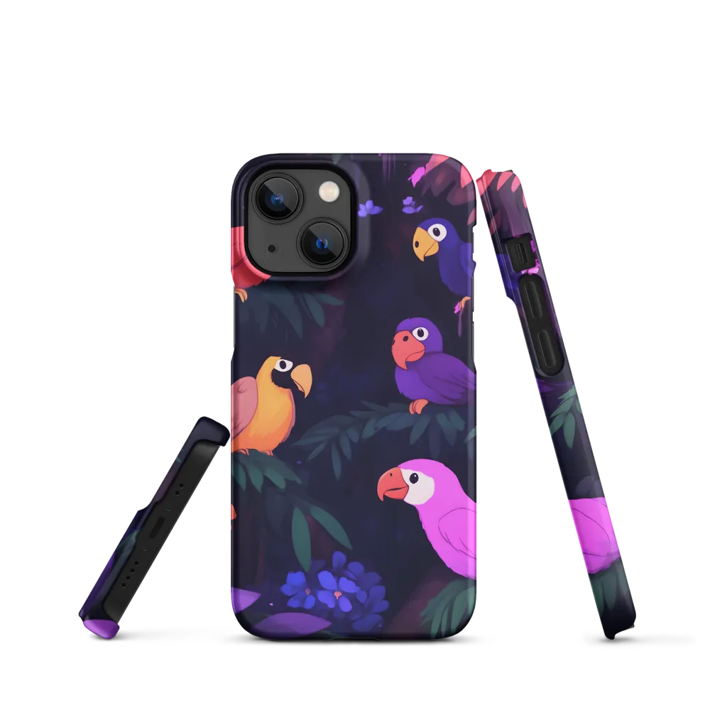 Tropical Parrot Playground | Phone Case |  13 Mini | Snap Case | Matte
