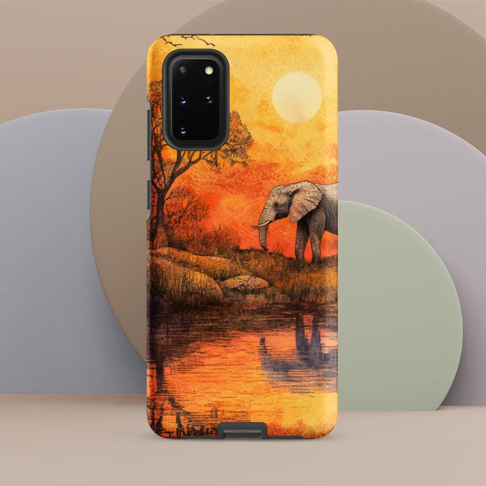 Elephant's Serenity at Dusk