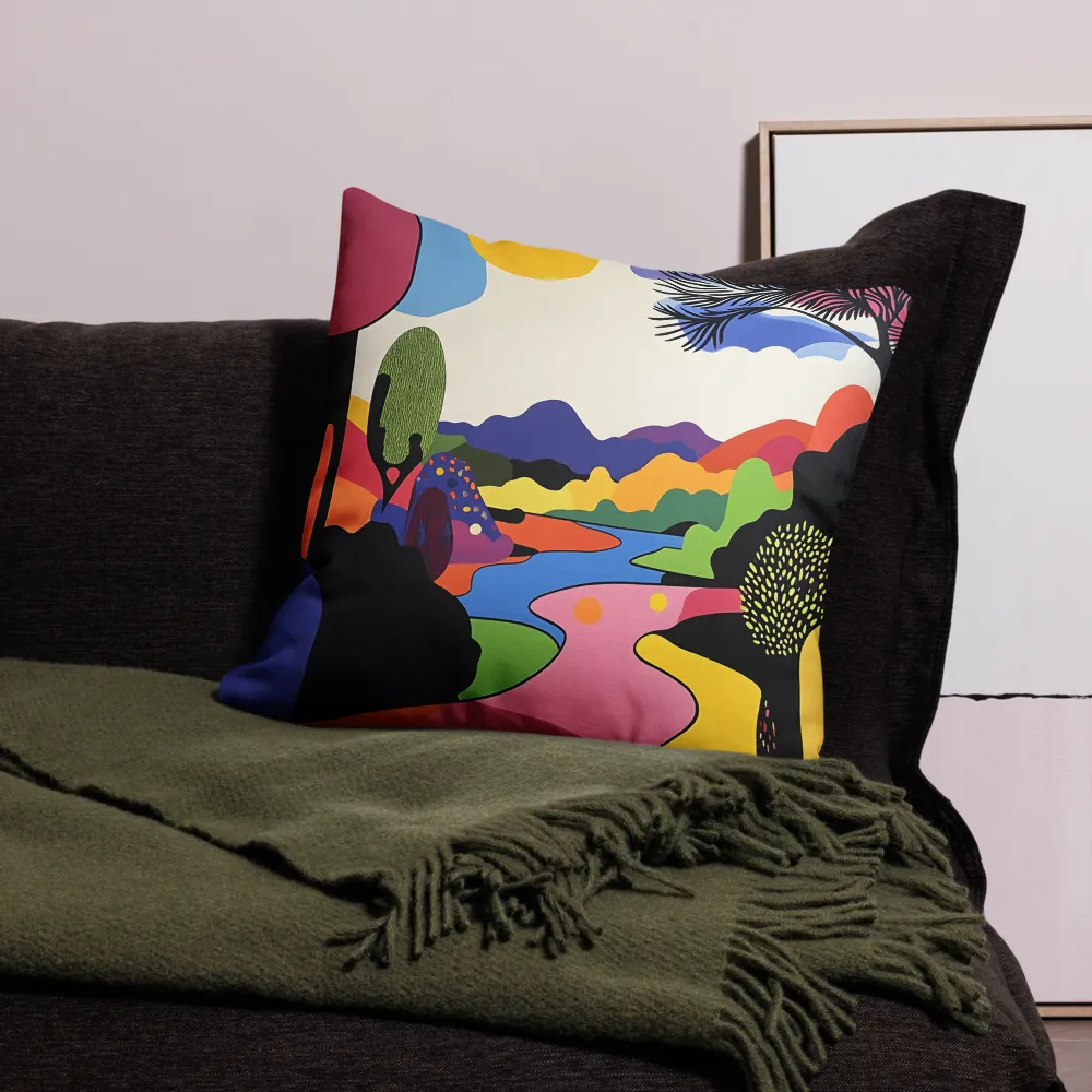 Whimsical Landscape in Color | Pillow & Pillow Case | Multiple Sizes