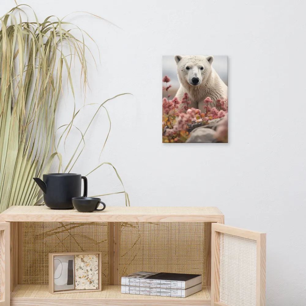 Curiosity Among Blooms: The Polar Bear