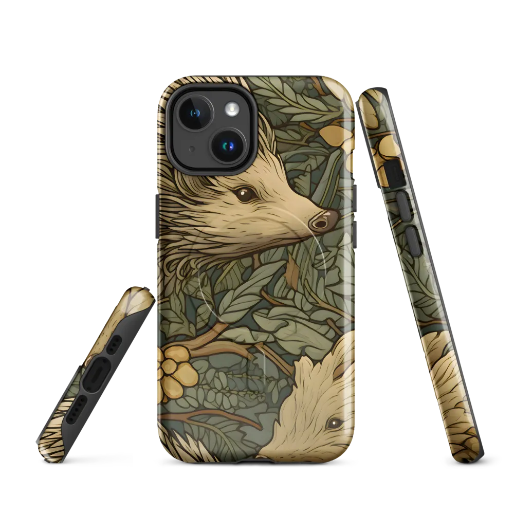 Whimsical Hedgehog Garden | Phone Case |  14 | MagSafe® Tough Case | Glossy