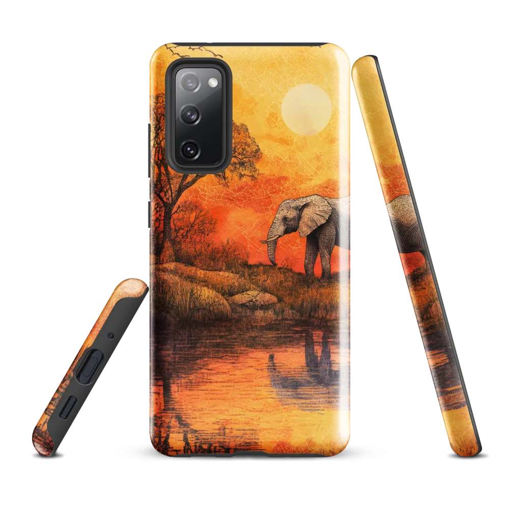 Elephant's Serenity at Dusk