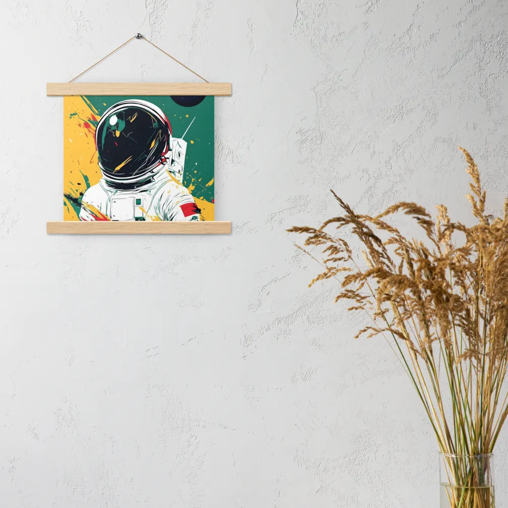 Galactic Explorer: A Modern Odyssey | Poster With Oak Wood Hanger | 10″×10″