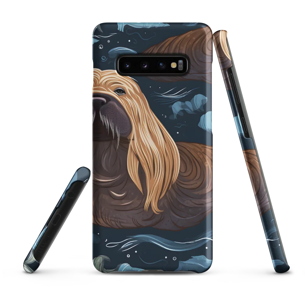 Whimsical Walruses in Deep Blue