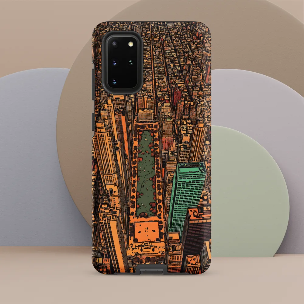 Urban Oasis: Aerial View of City Life