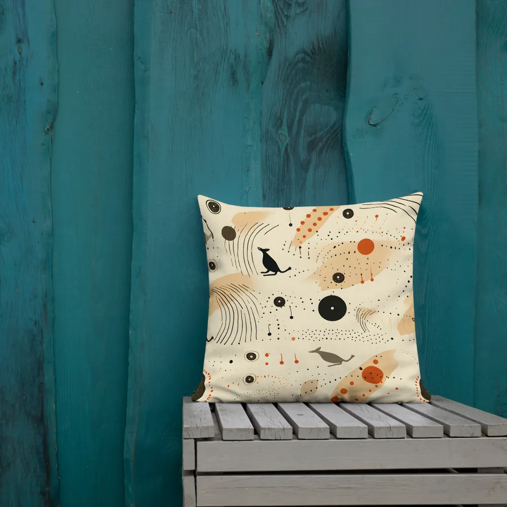 Playful Patterns in Earth Tones | Pillow | 18″×18″