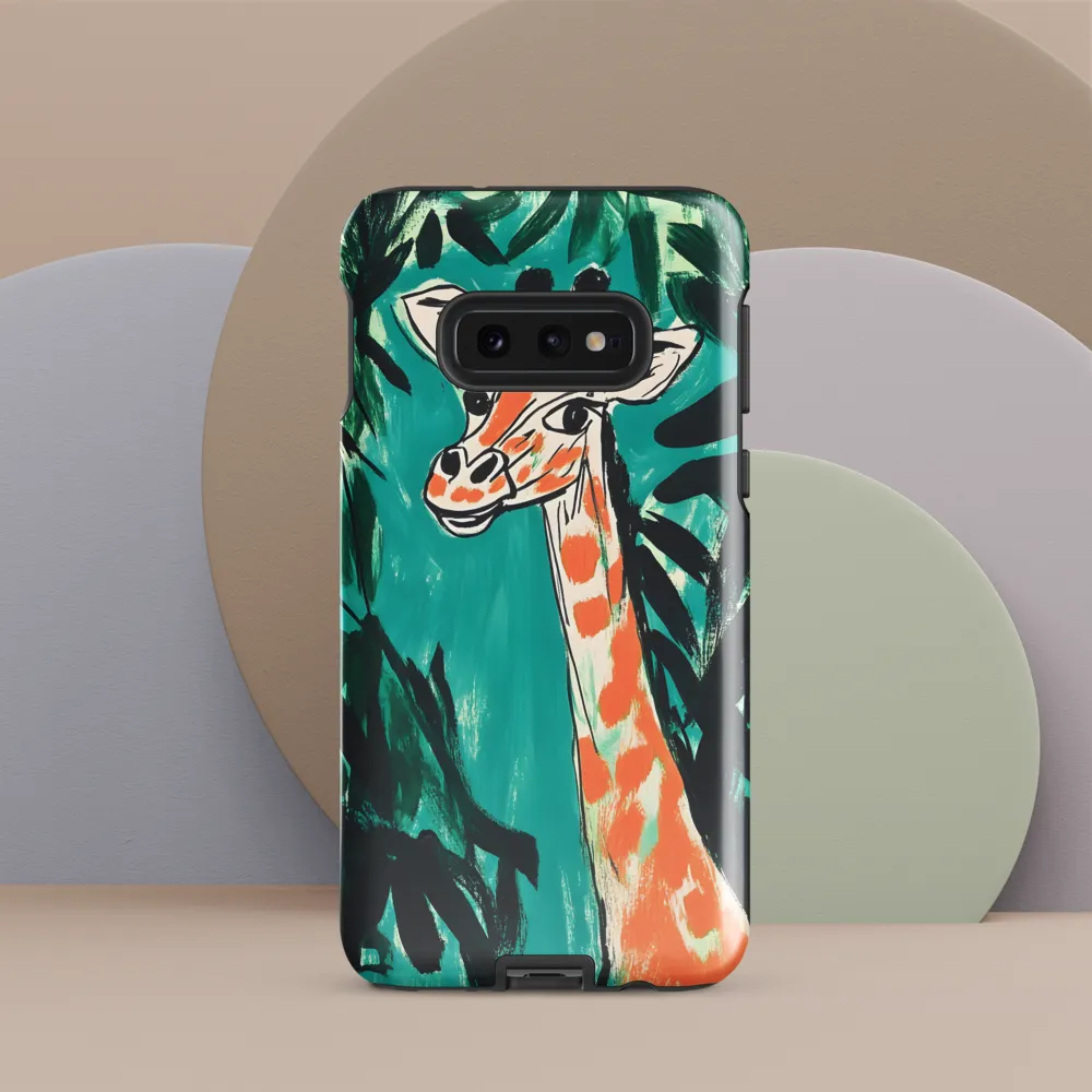 Curious Giraffe in Lush Greenery | Phone Case |  S10e | Tough Case | Glossy