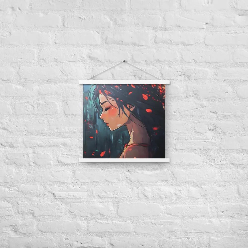 Whispers of Melancholy | Poster With White Wood Hanger | 18″×18″